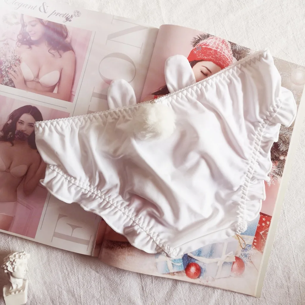 SP&CITY Rabbit Ear Cute Cartoon Womens Underwear Back Hairball Ruffle Satin Panties Girls Cute Crotch Cotton Seamless Briefs
SP&CITY Rabbit Ear Cute Cartoon Womens Underwear Back Hairball Ruffle Satin Panties Girls Cute Crotch Cotton Seamless Briefs