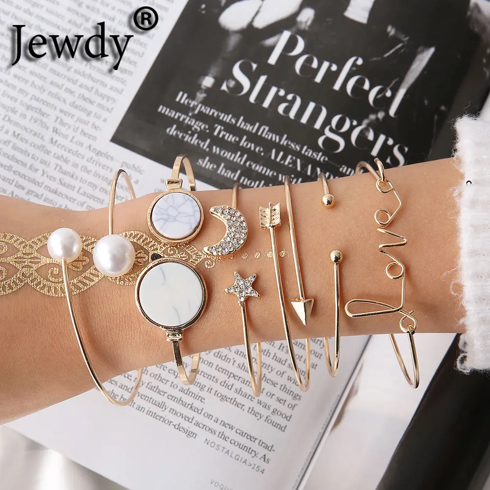 Adjustable Boho Star Cuff Bracelet Set Golden Letter Tag Inspirational Love Open Hand Pearl Bangle for Women Party Handmade Gift 
Adjustable Boho Star Cuff Bracelet Set Golden Letter Tag Inspirational Love Open Hand Pearl Bangle for Women Party Handmade Gift