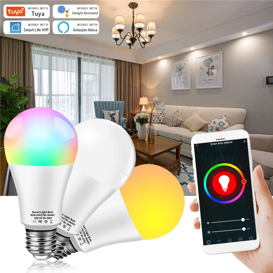 Led Bulb E27 B22 Smart Color Changing RGB LED Bulb Connected With Tuya Alexa Echo Google Home RGB Changing Bulb Smart Life APP
Led Bulb E27 B22 Smart Color Changing RGB LED Bulb Connected With Tuya Alexa Echo Google Home RGB Changing Bulb Smart Life APP