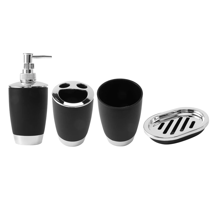 4Pcs/Set Bathroom Suit Set Bathing Accessories Goods Includes Soap Box Cup Toothbrush Holder Soap Dispenser Soap Dish Set
4Pcs/Set Bathroom Suit Set Bathing Accessories Goods Includes Soap Box Cup Toothbrush Holder Soap Dispenser Soap Dish Set