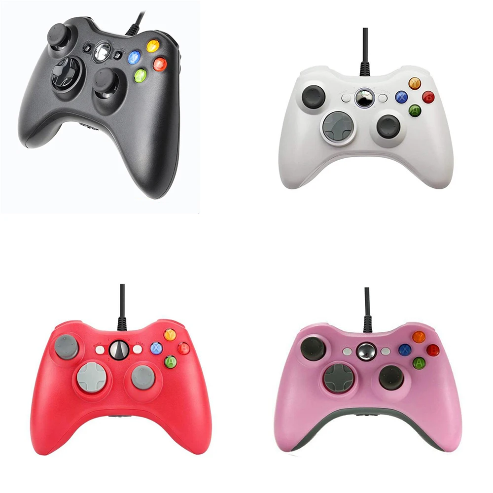 XRHYY Xbox 360 ПК игровой проводной контроллер для Microsoft и Windows с двойной вибрацией