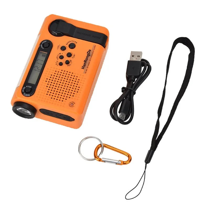 Multifunctional Hand Radio Solar Crank Dynamo Powered AM/FM/SW Weather Radio Use Emergency LED Flashlight 2000mAh Power Bank
Multifunctional Hand Radio Solar Crank Dynamo Powered AM/FM/SW Weather Radio Use Emergency LED Flashlight 2000mAh Power Bank