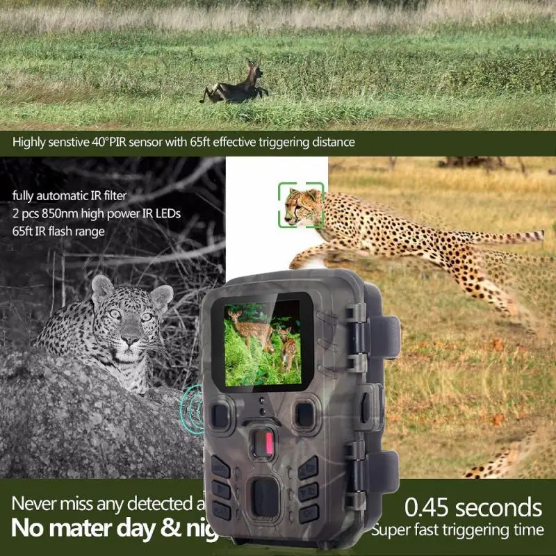 Hunting Wild Trail Camera 20MP 1080P Outdoor Wildlife Cameras Scouting Surveillance Mini301 Night Vision Photo Traps Tracking
Hunting Wild Trail Camera 20MP 1080P Outdoor Wildlife Cameras Scouting Surveillance Mini301 Night Vision Photo Traps Tracking