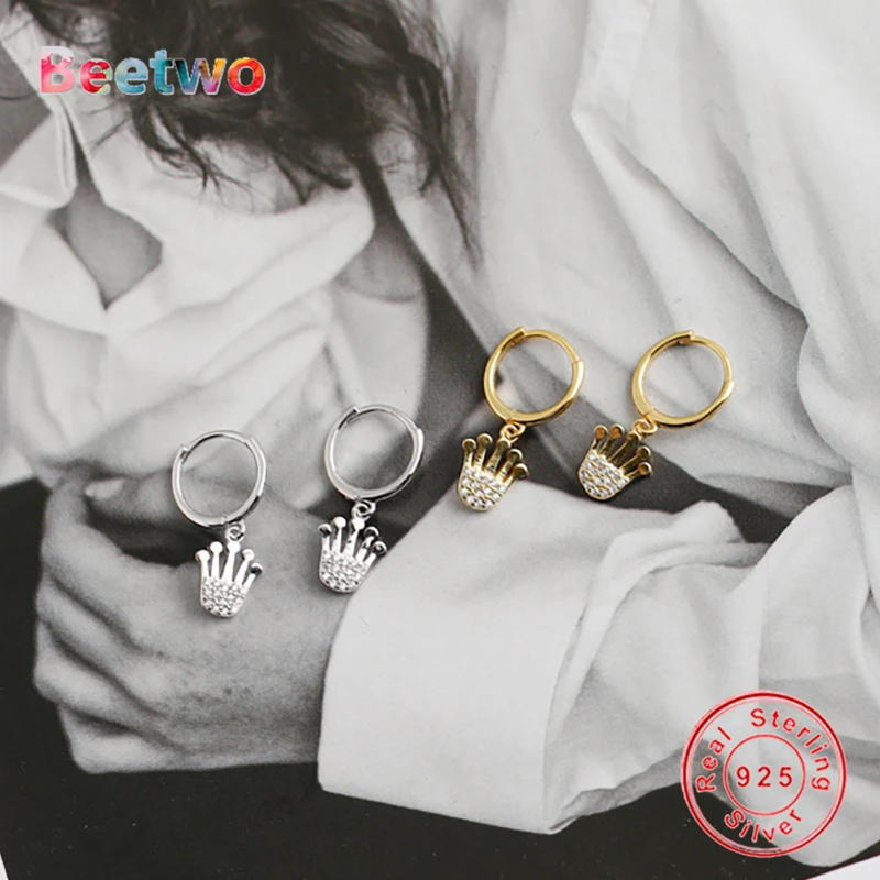 Princess Crown Hoop Earrings 925 Sterling Silver Dangle Earrings Brinco For Women Earrings Berloque 925 Silver Jewelry
Princess Crown Hoop Earrings 925 Sterling Silver Dangle Earrings Brinco For Women Earrings Berloque 925 Silver Jewelry