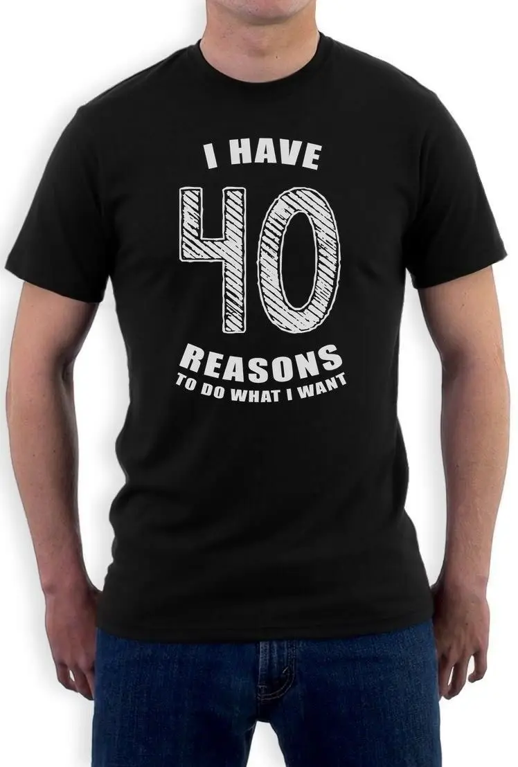 40 Reasons To Do What I Want - 40th Birthday Gift Idea T-Shirt Novelty PresentCute Tatoo Lover T-Shirt
40 Reasons To Do What I Want - 40th Birthday Gift Idea T-Shirt Novelty PresentCute Tatoo Lover T-Shirt