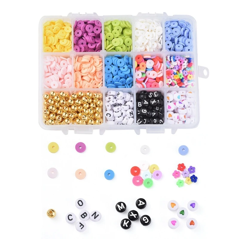 L5YA Polymer Clay Spacer Bohemian Style Beads Assortments Supplies for Bracelets Necklaces with Plastic Cord Storage Box
L5YA Polymer Clay Spacer Bohemian Style Beads Assortments Supplies for Bracelets Necklaces with Plastic Cord Storage Box