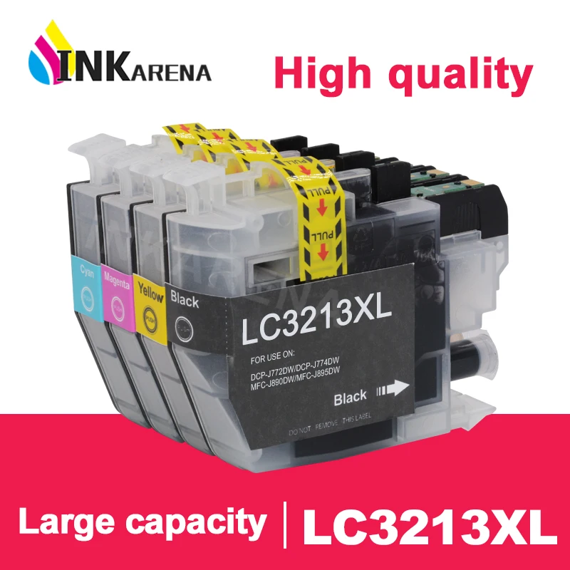 

INKARENA LC3213 Dye Ink Cartridges Compatible For Brother LC 3213 DCP-J772DW DCP-J774DW MFC-J890DW MFC-J895DW Printers