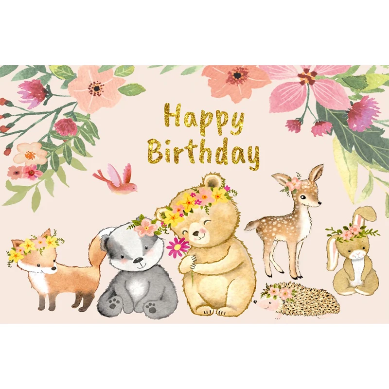 Cartoon Jungle Safari Bear Flower Newborn Baby Birthday Baby Shower Party Family Shoot Photography Backdrop Photo Background
Cartoon Jungle Safari Bear Flower Newborn Baby Birthday Baby Shower Party Family Shoot Photography Backdrop Photo Background
