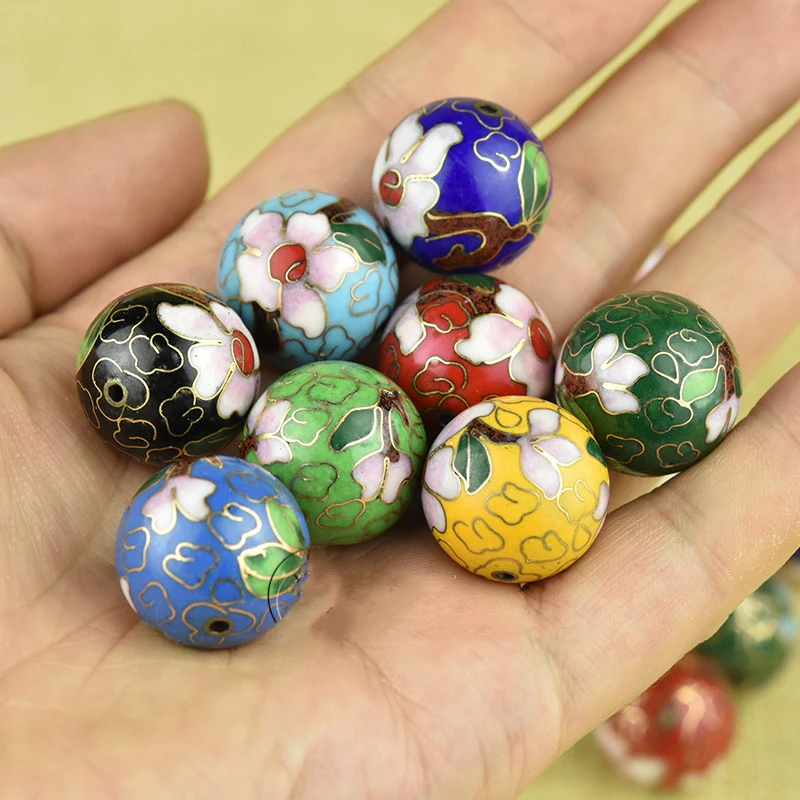 Handcrafted Polished Colorful Enamel Filigree 20mm Round Beads DIY Necklace Bracelet Jewelry Making Cloisonne Accessories 
Handcrafted Polished Colorful Enamel Filigree 20mm Round Beads DIY Necklace Bracelet Jewelry Making Cloisonne Accessories
