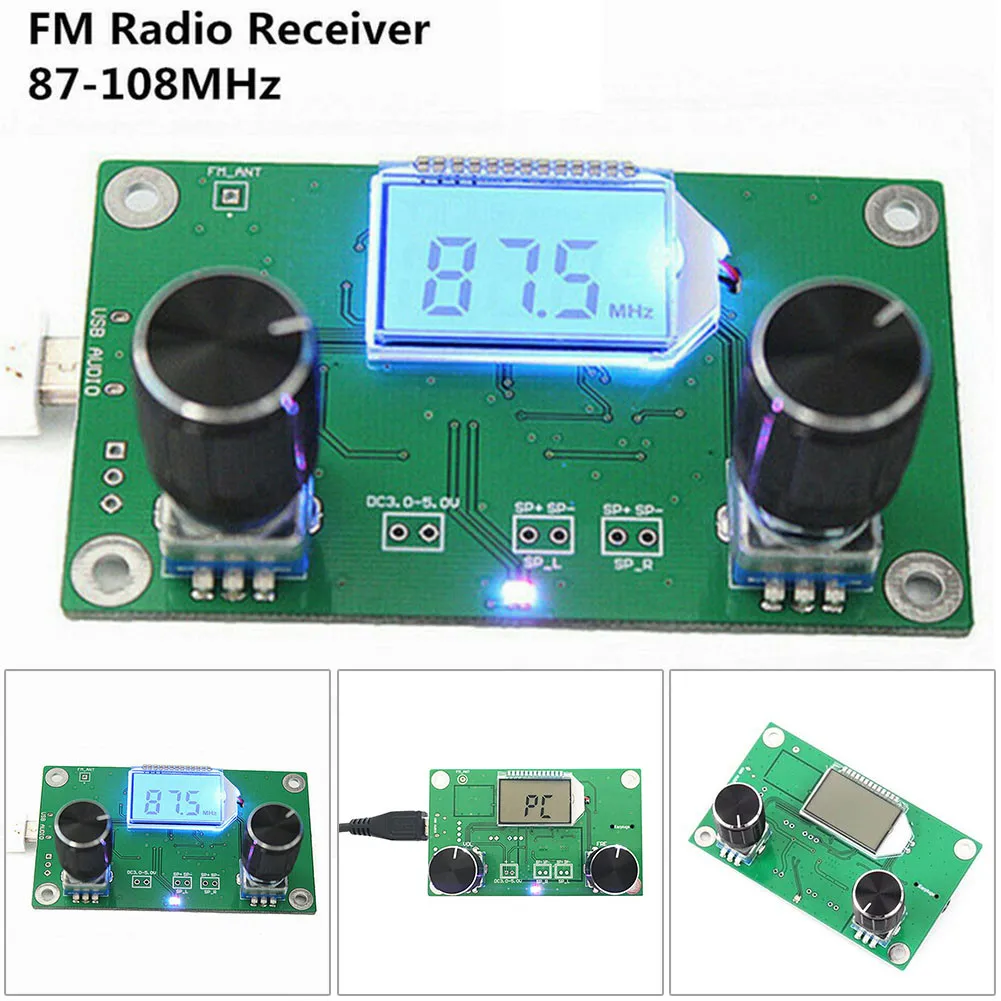 DSP PLL Digital Stereo FM Radio Receiver Module With Serial Control 87-108MHz For Portable Audio Controller Accessories
DSP PLL Digital Stereo FM Radio Receiver Module With Serial Control 87-108MHz For Portable Audio Controller Accessories