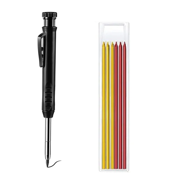 1PC 14.5cm Solid Carpenter Pencil Set With Built-in Sharpener Deep Hole Mechanical Pencil For Scribe Carpenter Carving Tool
1PC 14.5cm Solid Carpenter Pencil Set With Built-in Sharpener Deep Hole Mechanical Pencil For Scribe Carpenter Carving Tool