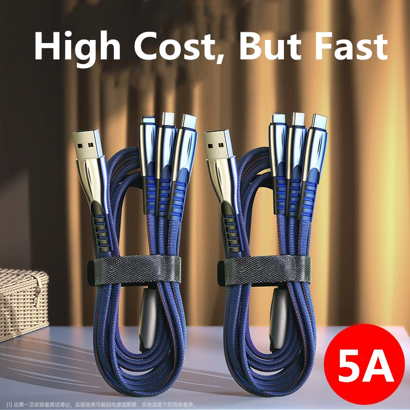 5A Fast Charging 3 in 1 USB Cable Multi Quick Charger Micro USB Type C Cable for iPhone for Samsung for Xiaomi Huawei
5A Fast Charging 3 in 1 USB Cable Multi Quick Charger Micro USB Type C Cable for iPhone for Samsung for Xiaomi Huawei