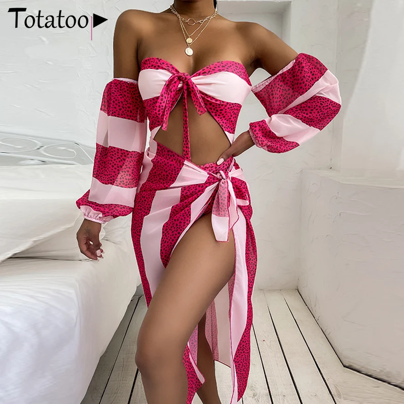 Totatoop Off Shoulder Leopard Print Sexy Cover Up Skirt Swimsuit Chiffon Split Bandage Swimwear Women Beachwear Summer 2021 New
Totatoop Off Shoulder Leopard Print Sexy Cover Up Skirt Swimsuit Chiffon Split Bandage Swimwear Women Beachwear Summer 2021 New