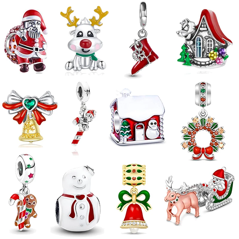 High Quality S925 Sterling Silver Santa Claus Deer House Charm Beads Suitable For Original Pandora Bracelet Diy Ladies Jewelry
High Quality S925 Sterling Silver Santa Claus Deer House Charm Beads Suitable For Original Pandora Bracelet Diy Ladies Jewelry