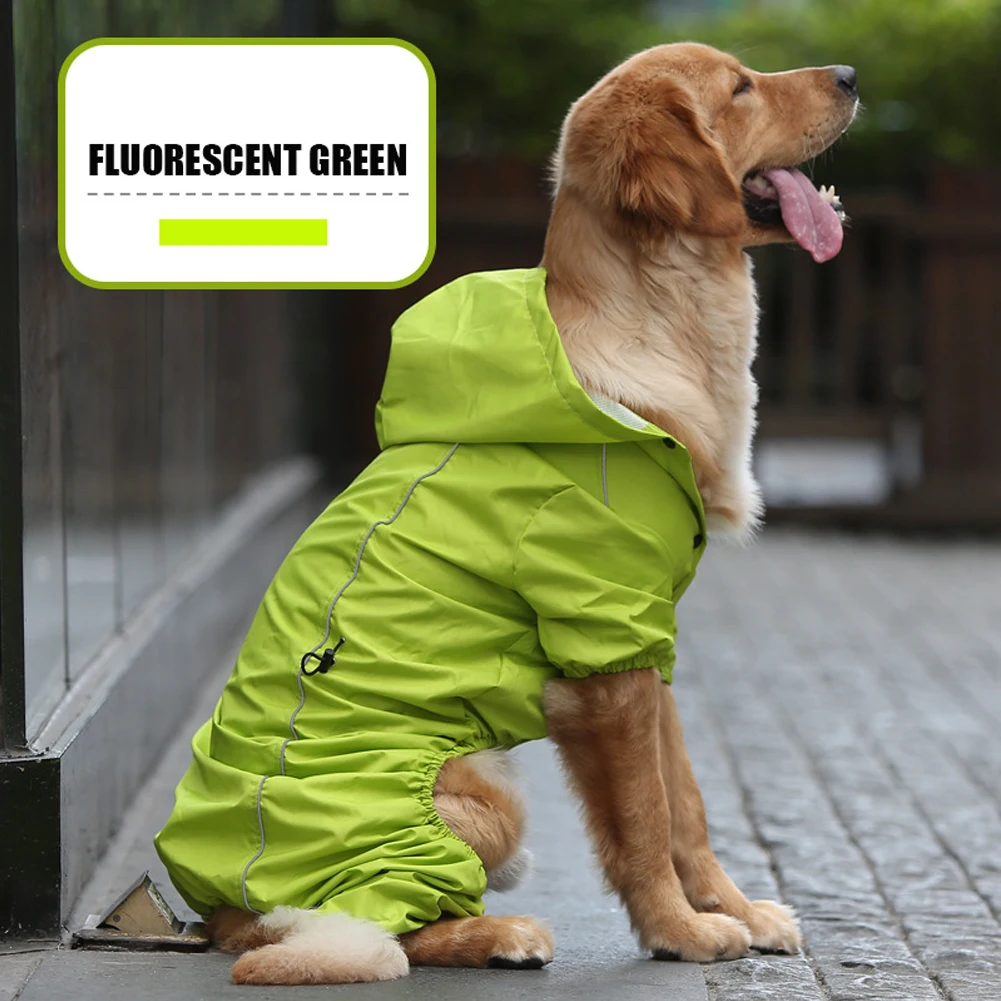 Sunscreen Jacket Breathable Button Fashion Waterproof Reflective Dog Raincoat Elastic Waist Hooded Back Opening Costume Solid
Sunscreen Jacket Breathable Button Fashion Waterproof Reflective Dog Raincoat Elastic Waist Hooded Back Opening Costume Solid