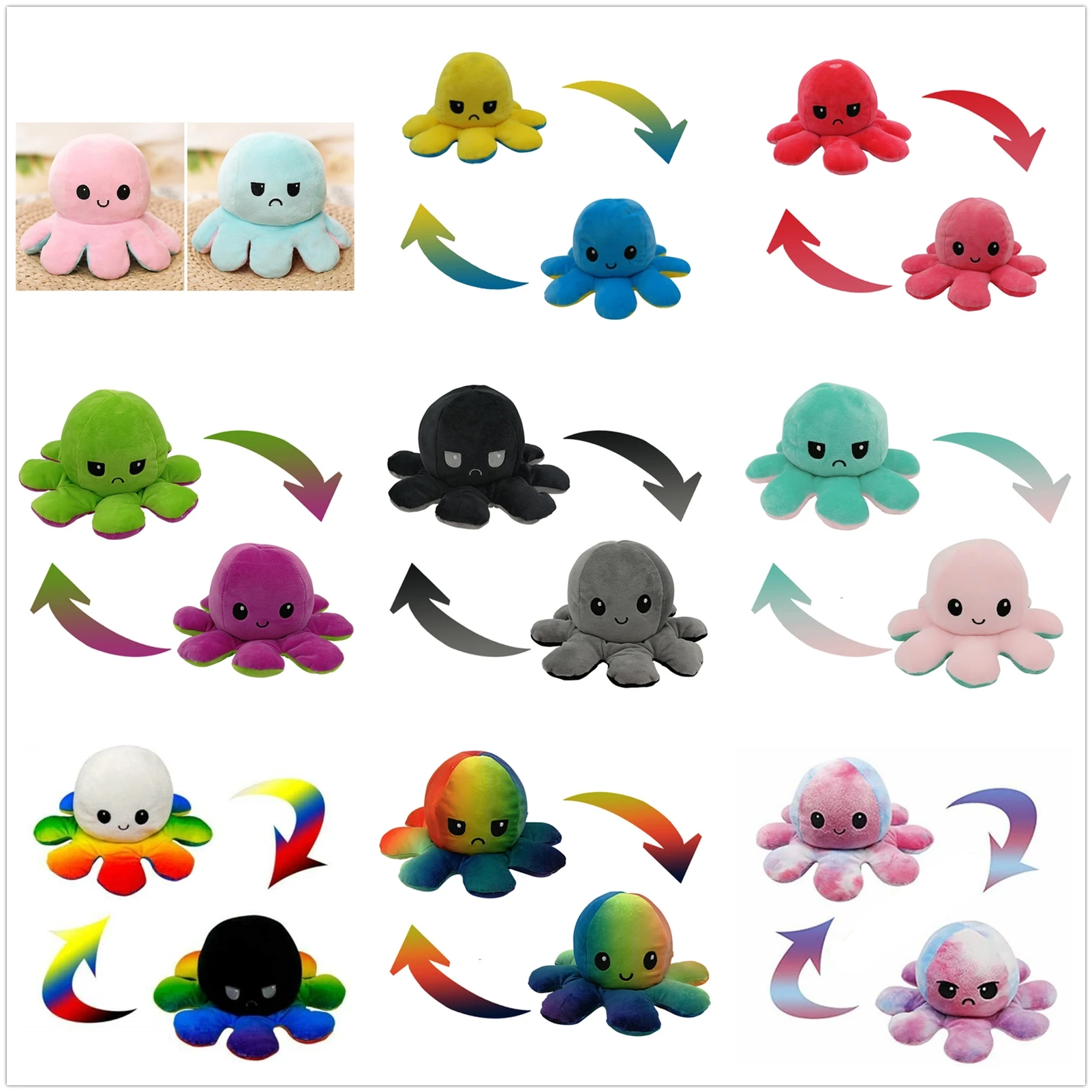 Doll Stuffed Emotional New Flip Plush supplies Home Stuffed Flip supplies Double-sided Home Toy Kids pulpo Octopus Crossing
Doll Stuffed Emotional New Flip Plush supplies Home Stuffed Flip supplies Double-sided Home Toy Kids pulpo Octopus Crossing