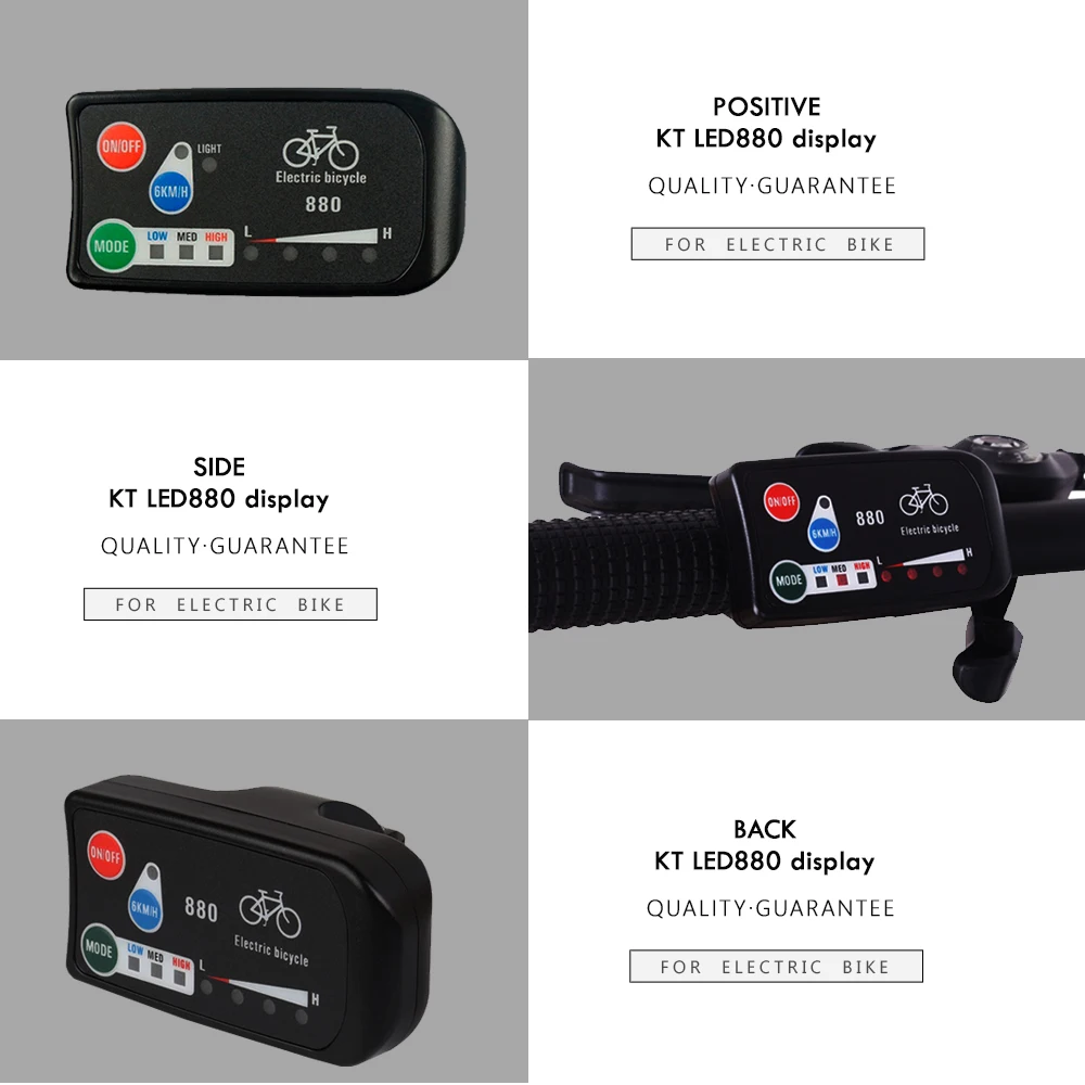 Electric Bicycle Display 24V 36V 48V KT LED880 Display Electric Bike Intelligent Control Panel Display for Electric Bike Kit
Electric Bicycle Display 24V 36V 48V KT LED880 Display Electric Bike Intelligent Control Panel Display for Electric Bike Kit