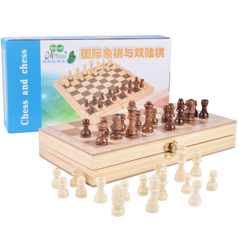 Wood Mom Chess Set and Two-way Chess Children Intelligence Interest Interactive Toy Wooden Chess Game
Wood Mom Chess Set and Two-way Chess Children Intelligence Interest Interactive Toy Wooden Chess Game