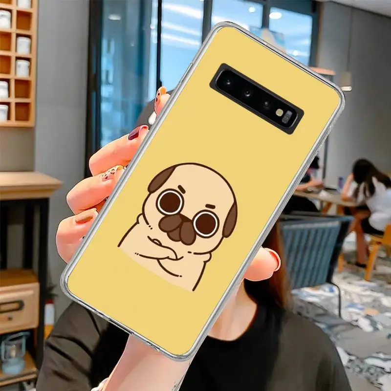 Cartoon little pugs cute Phone Case transparent for Samsung S10 plus S10 E(lite) S6 S7 edge S8 S9 Plus Brand
Cartoon little pugs cute Phone Case transparent for Samsung S10 plus S10 E(lite) S6 S7 edge S8 S9 Plus Brand