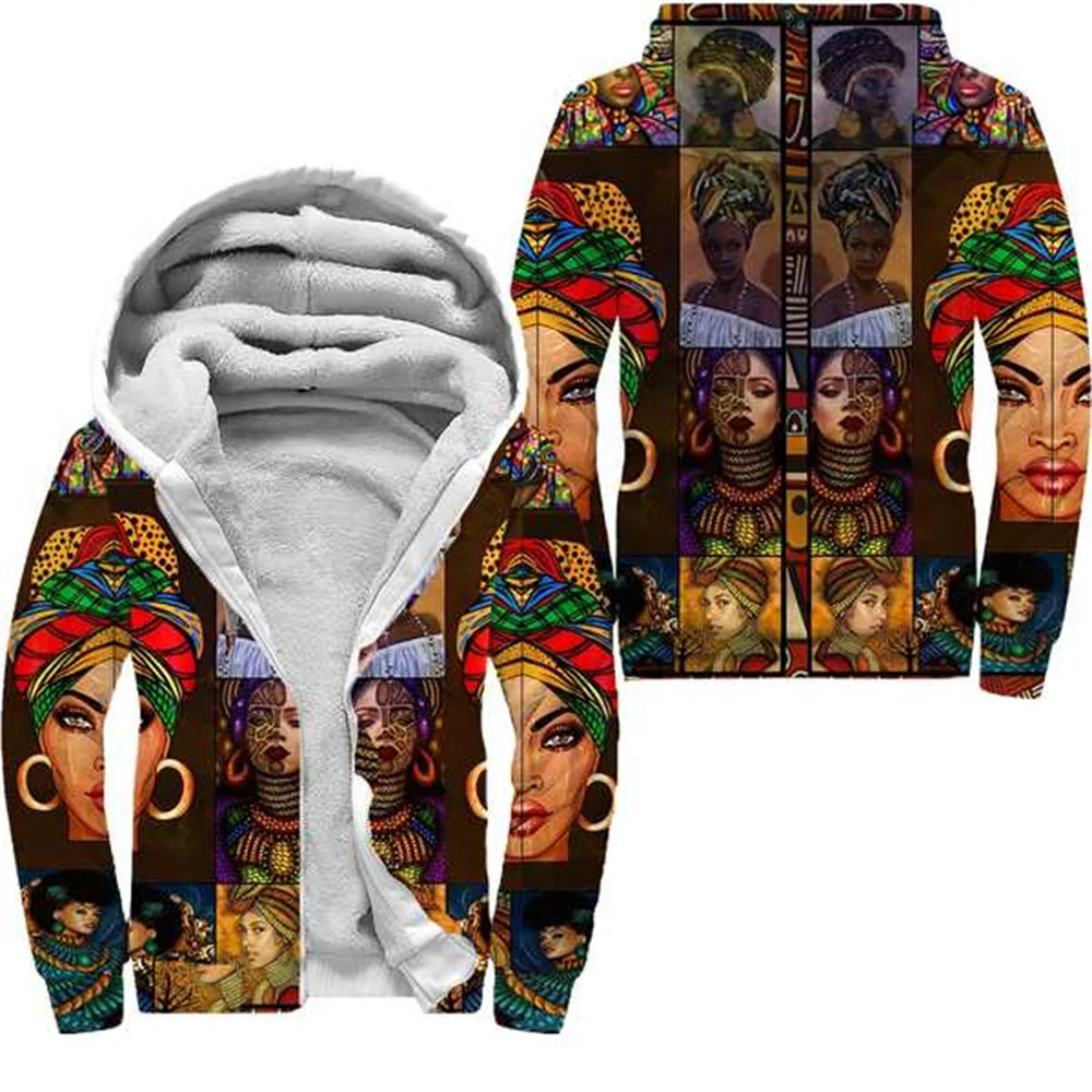American Size Fashion African Sexy Woman 3d Printed Zipper Hoodie Stitching Design Jacket Cool Outdoor Streetwear
American Size Fashion African Sexy Woman 3d Printed Zipper Hoodie Stitching Design Jacket Cool Outdoor Streetwear