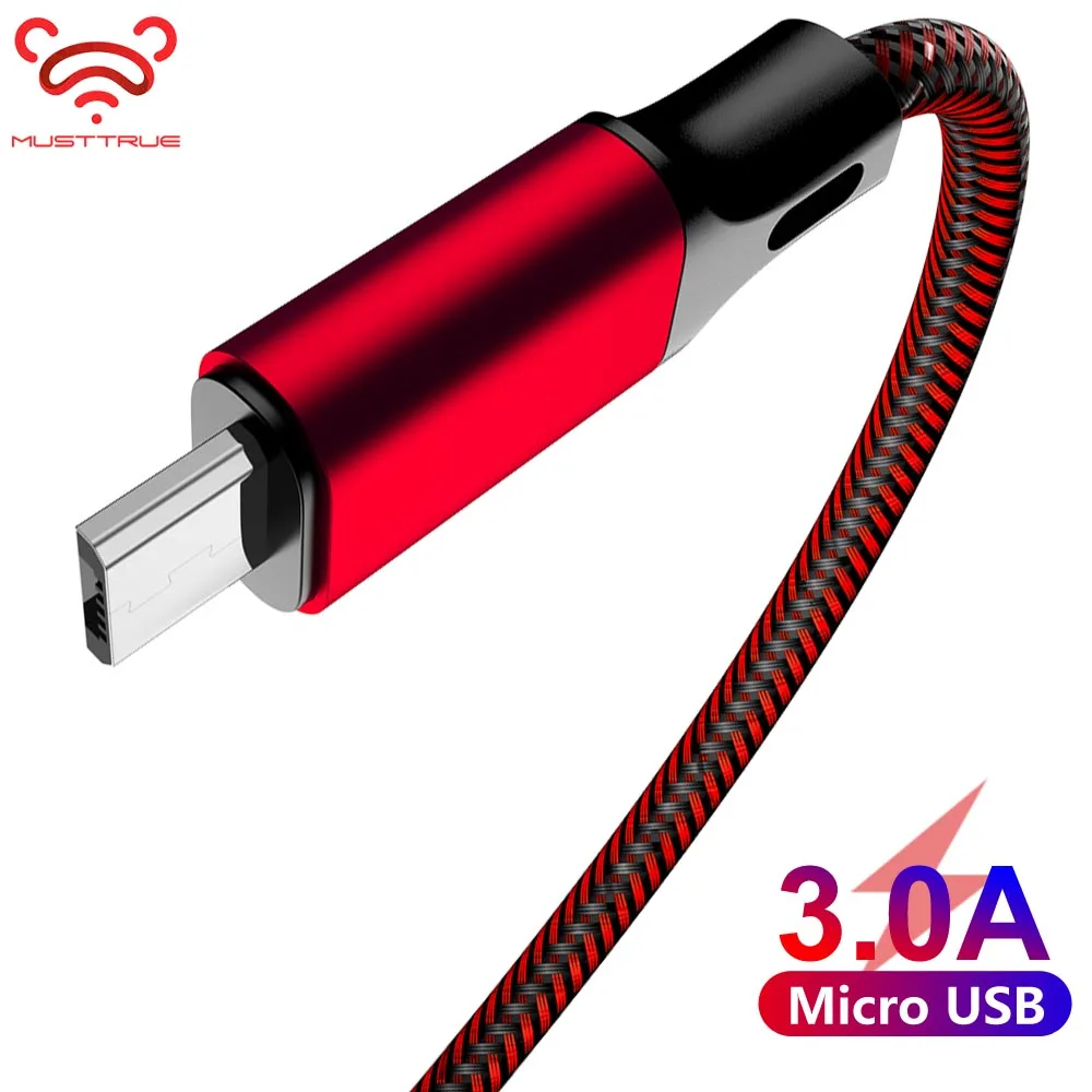 Фото MUSTTRUE 0 25 м 1 кабель Micro USB Android мобильный телефон Дата 3 цвета для samsung s6 s7 microusb