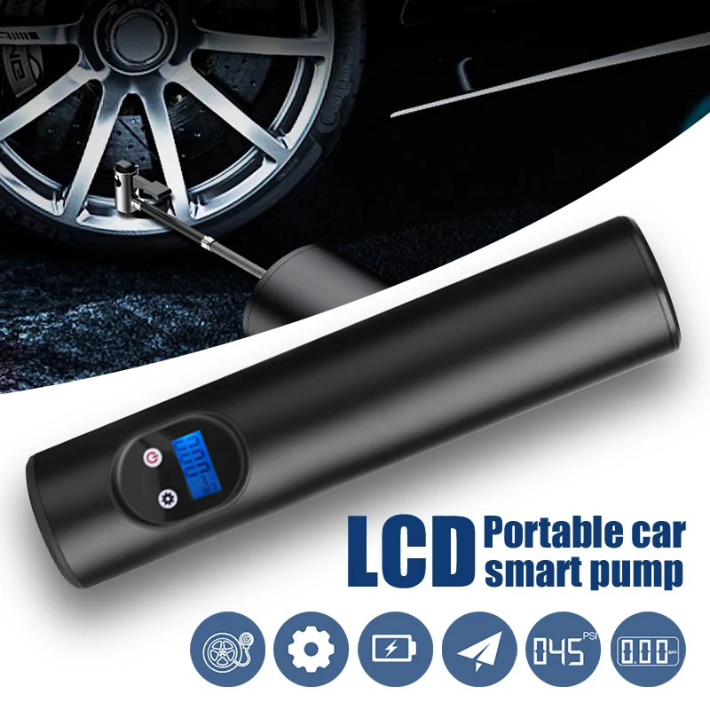 Convenient Tire Inflator Wireless Mini Compressor LED Light Portable Compressor Multi-Purpose LCD Air Pump
Convenient Tire Inflator Wireless Mini Compressor LED Light Portable Compressor Multi-Purpose LCD Air Pump