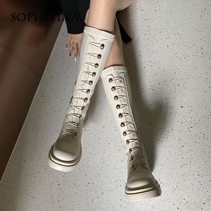 SOPHITINA Women Boots Zipper British Style Rivet Microfiber Round Toe Popular Boots Winter Keep Warm Platform Female Shoes MO855
SOPHITINA Women Boots Zipper British Style Rivet Microfiber Round Toe Popular Boots Winter Keep Warm Platform Female Shoes MO855