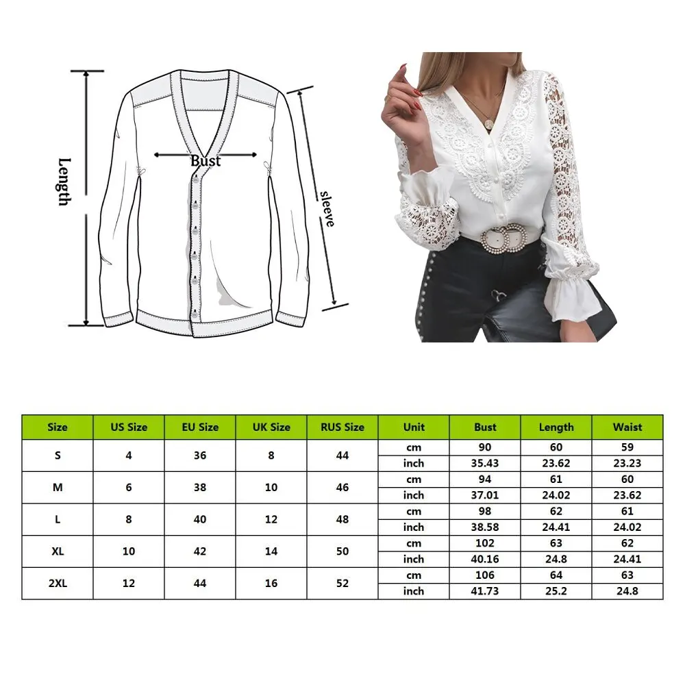 New Arrival Ladies Chic Hollow Out Flower Lace Patchwork Shirt Stand Collar All-match Petal Sleeve Women Blouses 2021 Fashion
New Arrival Ladies Chic Hollow Out Flower Lace Patchwork Shirt Stand Collar All-match Petal Sleeve Women Blouses 2021 Fashion