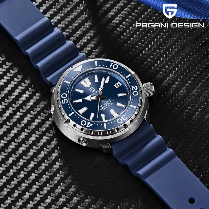 PAGANI DESIGN 45mm Tuna Men's Automatic Watch Ceramic Bezel Mechanical Diving Wristwatch Men's Stainless Steel Waterproof Clock
PAGANI DESIGN 45mm Tuna Men's Automatic Watch Ceramic Bezel Mechanical Diving Wristwatch Men's Stainless Steel Waterproof Clock