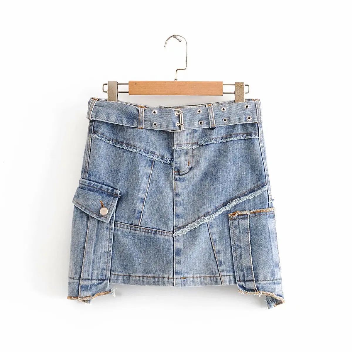 European and American Women's New High Waist Design Feeling Burr Half Skirt (Including Belt)
European and American Women's New High Waist Design Feeling Burr Half Skirt (Including Belt)