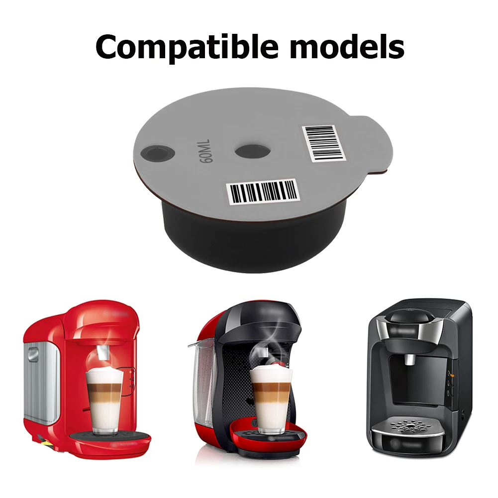 Reusable Coffee Capsule Pods Coffee Capsule Pod Slicone Lid with Spoon Brush for Bosch-s Tassimoo Coffee Machines 60/180ml
Reusable Coffee Capsule Pods Coffee Capsule Pod Slicone Lid with Spoon Brush for Bosch-s Tassimoo Coffee Machines 60/180ml