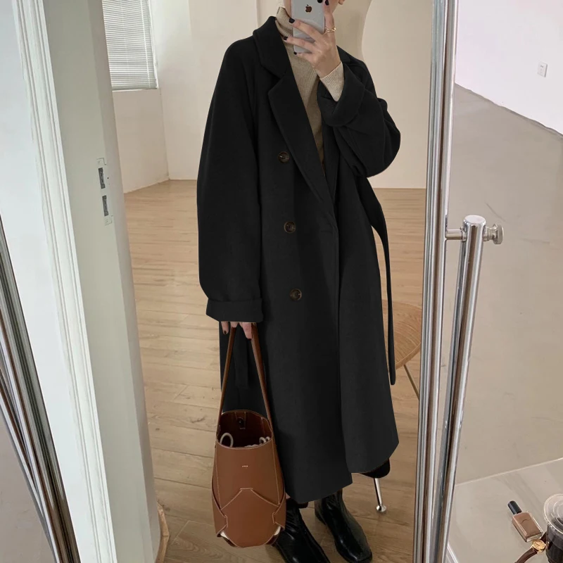 2021 New Autumn Winter Clip Woolen Jacket Female Overcoat Fashion Loose Coat Women Medium Long Belt Casual Wool Coat Outerwear
2021 New Autumn Winter Clip Woolen Jacket Female Overcoat Fashion Loose Coat Women Medium Long Belt Casual Wool Coat Outerwear