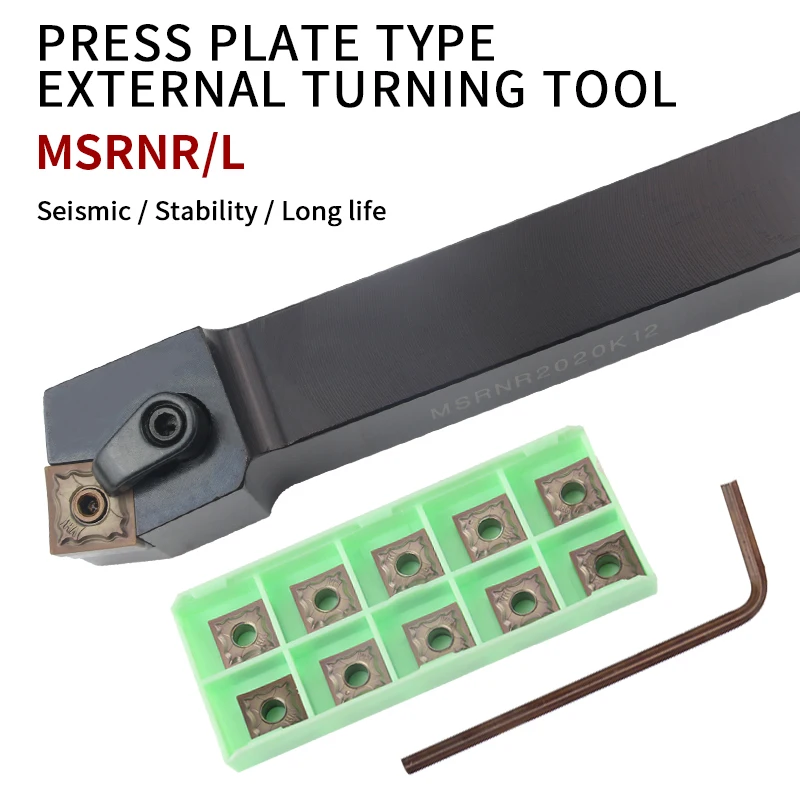 MSRNR/L lathe cutter External Turning Tool Holder MSRNR2020K12 MSRNL2525M12 MSRNR3232P12/19 carbide inserts SNMG12 CNC tools
MSRNR/L lathe cutter External Turning Tool Holder MSRNR2020K12 MSRNL2525M12 MSRNR3232P12/19 carbide inserts SNMG12 CNC tools