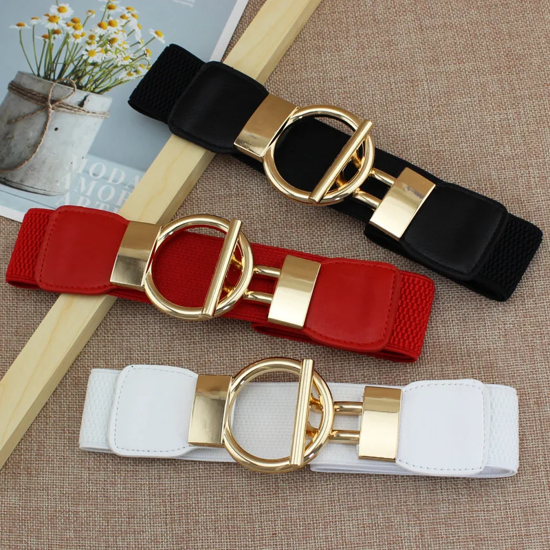 Fashion Dress Belts for Women Simple Waist Elastic Ladies Band Round Buckle Decoration Coat Sweater Party Belt Girdle Belt Gift
Fashion Dress Belts for Women Simple Waist Elastic Ladies Band Round Buckle Decoration Coat Sweater Party Belt Girdle Belt Gift