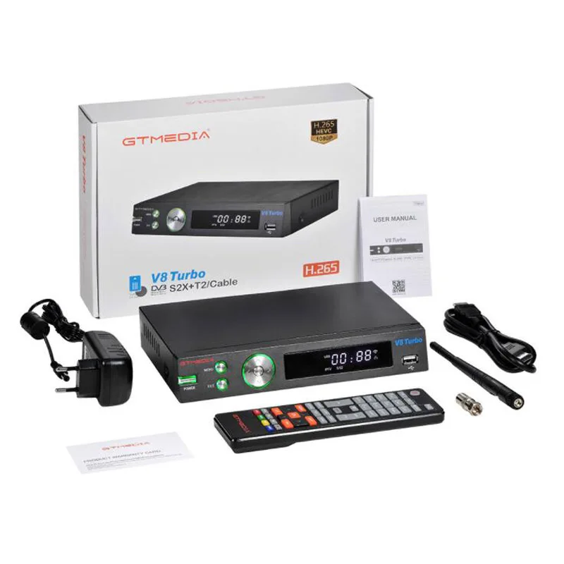 GTMEDIA V8 Turbo DVB-S2/S2X/T2 Satellite Receiver WIFI H.265 Support Multi-PLP BISS Auto Roll HEVC CA Card Slot Upgrade V8 PRO2
GTMEDIA V8 Turbo DVB-S2/S2X/T2 Satellite Receiver WIFI H.265 Support Multi-PLP BISS Auto Roll HEVC CA Card Slot Upgrade V8 PRO2