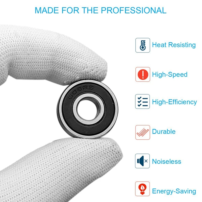 50Pcs/Set 608 2RS Ball Bearing ABEC-5 8X22X7 mm Deep Groove Carbon Steel Sealed Ball Bearings
50Pcs/Set 608 2RS Ball Bearing ABEC-5 8X22X7 mm Deep Groove Carbon Steel Sealed Ball Bearings