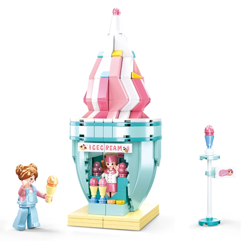 Creative Street View B0917 Ice Cream House Assembled Girl Toy Decoration Children Diy Puzzle Toys Girls Birthday Gift
Creative Street View B0917 Ice Cream House Assembled Girl Toy Decoration Children Diy Puzzle Toys Girls Birthday Gift