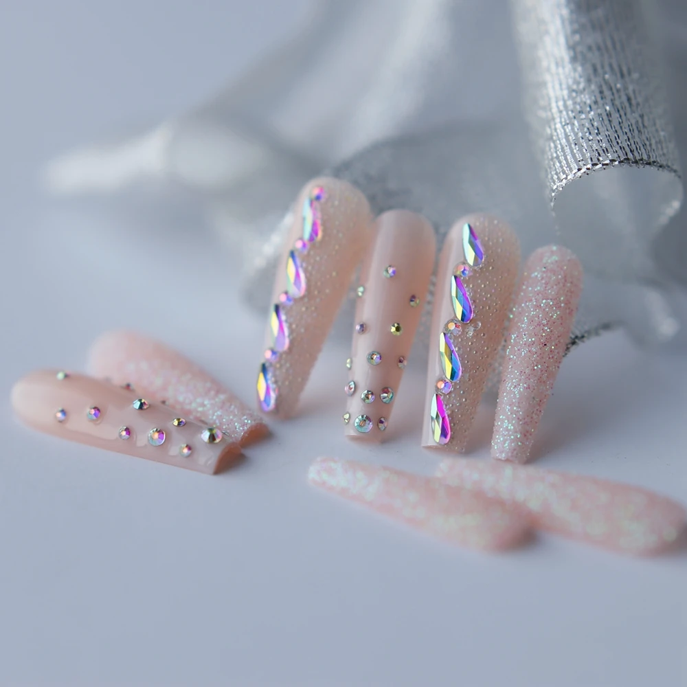 Beaeutiful Baby Boomer Ombre Long Coffin false nails Gift Luxury Crystal Galore Fake nails Box Press on nails Ballet 
Beaeutiful Baby Boomer Ombre Long Coffin false nails Gift Luxury Crystal Galore Fake nails Box Press on nails Ballet