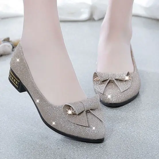 

SONDR Spring Bow Flats Shoes Woman Butterfly-Knot Ballets OL Office Shoes Pointed Toe Shallow Slip On Foldable Ballerina