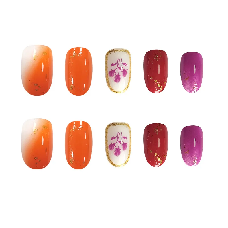 2021 ins latest long round-headed purple tulip nail sticker detachable waterproof fake nails sticker Manicure tools 
2021 ins latest long round-headed purple tulip nail sticker detachable waterproof fake nails sticker Manicure tools