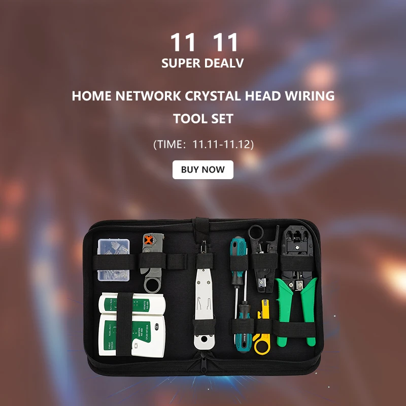 Home Multi-Function Network Crystal Head Wiring Tool Set Three-Purpose Cable Clamp Tester Tool Kit Set
Home Multi-Function Network Crystal Head Wiring Tool Set Three-Purpose Cable Clamp Tester Tool Kit Set
