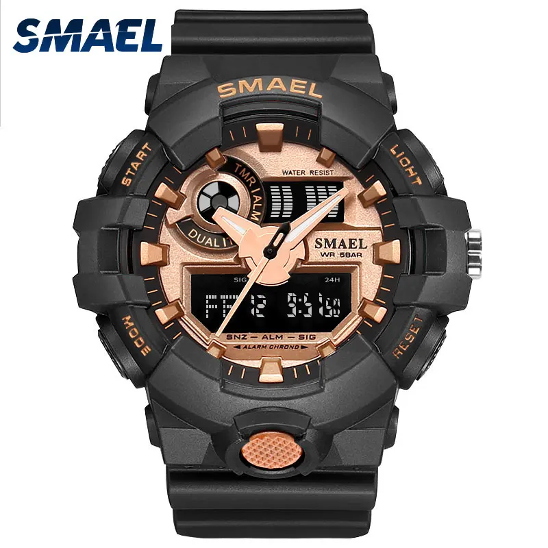 SMAEL Top Luxury Brand Men Sport Watches Men's Quartz LED Analog Clock Man Military Waterproof Wrist Watch Relogio Masculino
SMAEL Top Luxury Brand Men Sport Watches Men's Quartz LED Analog Clock Man Military Waterproof Wrist Watch Relogio Masculino