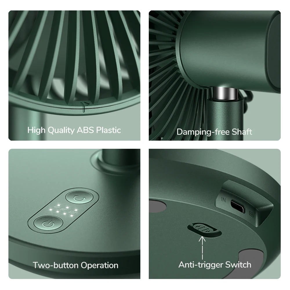 JISULIFE Desk Fan 8000mAh Portable Rechargeable Fan 5 Speeds Silent Table Fan for Home Office Mini Ventilador Portatil Fans
JISULIFE Desk Fan 8000mAh Portable Rechargeable Fan 5 Speeds Silent Table Fan for Home Office Mini Ventilador Portatil Fans