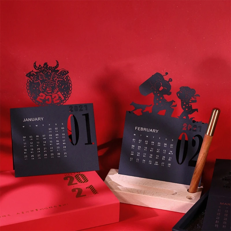 Chinese New Year 3D 2021 Desk Calendar Engraving Crafts Ornaments 
Chinese New Year 3D 2021 Desk Calendar Engraving Crafts Ornaments