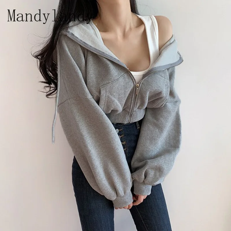 Mandylandy Zipper Hoodies Women with Pockets Sweatshirts Long Sleeve Crop Top Baggy Loose Hooded Hoodie
Mandylandy Zipper Hoodies Women with Pockets Sweatshirts Long Sleeve Crop Top Baggy Loose Hooded Hoodie