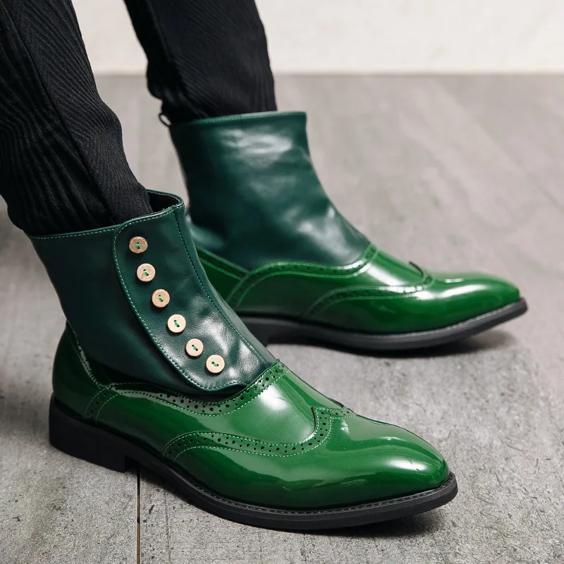 Men's British Martin Boots Trend Pointed Toe Flat Square Heel European and American Personality Hot Selling Mid-Tube Boots ZX013
Men's British Martin Boots Trend Pointed Toe Flat Square Heel European and American Personality Hot Selling Mid-Tube Boots ZX013