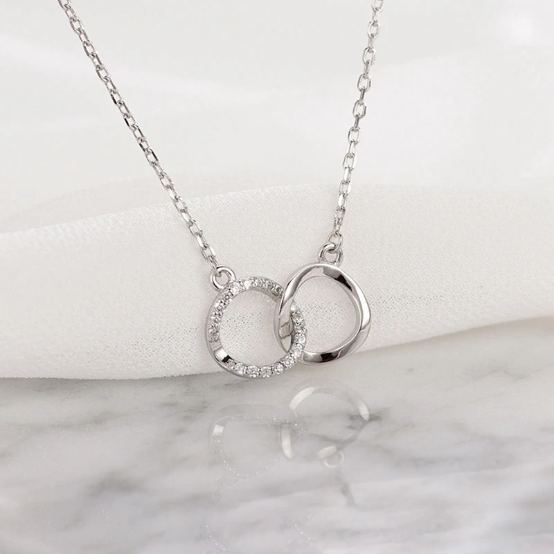 Anenjery Double Circle Interlock Clavicle Short Chain Silver Color Chain For Women Collares Erkek Kolye
Anenjery Double Circle Interlock Clavicle Short Chain Silver Color Chain For Women Collares Erkek Kolye