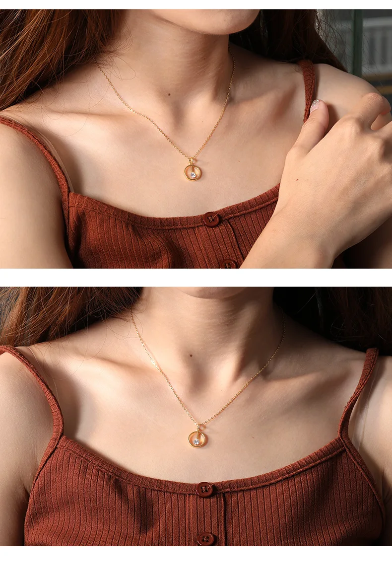 Sterling Silver 925 simple temperament pendant with stone necklace choker for women allergy free free shipping
Sterling Silver 925 simple temperament pendant with stone necklace choker for women allergy free free shipping