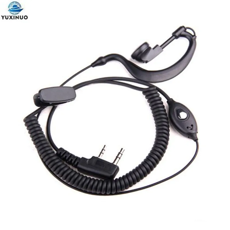 

2-PIN Earpiece Headset PTT MIC Ear Hook Walkie Talkie Earbud Interphone Earphone for BAOFENG UV-5R UV5R BF-888S/KENWOOD/HYT