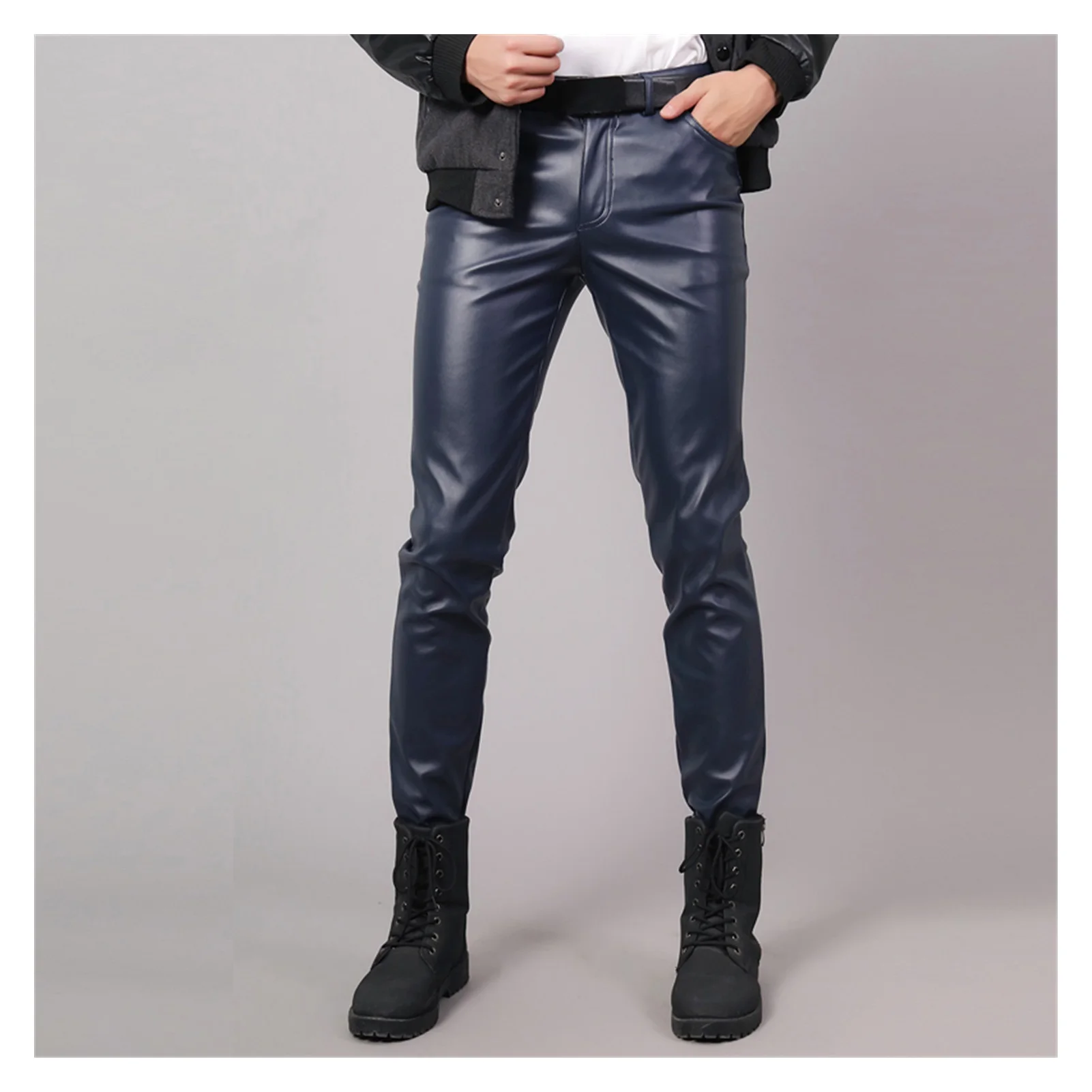 2021NEW Thoshine Brand Spring Autumn Men Leather Pants Slim Fit Elastic Style Male Fashion PU Leather Trousers Punk Cosplay
2021NEW Thoshine Brand Spring Autumn Men Leather Pants Slim Fit Elastic Style Male Fashion PU Leather Trousers Punk Cosplay